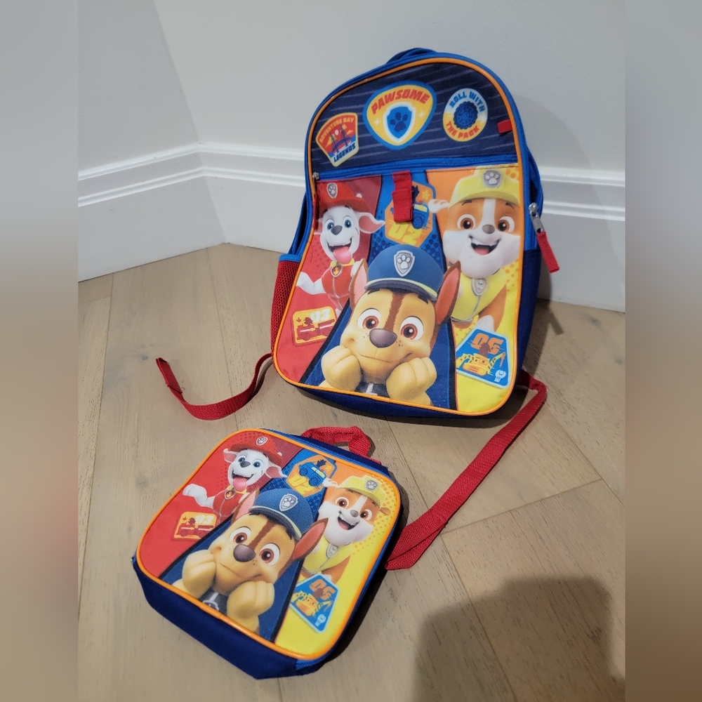 Paw Patrol Backpack and Lunch container